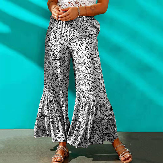 Pantalones Casuales Retro Ajustados con Cintura Elástica y Bota Acampanada - Image 17