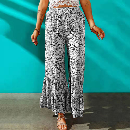 Pantalones Casuales Retro Ajustados con Cintura Elástica y Bota Acampanada - Image 19
