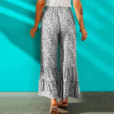 Pantalones Casuales Retro Ajustados con Cintura Elástica y Bota Acampanada - Image 20