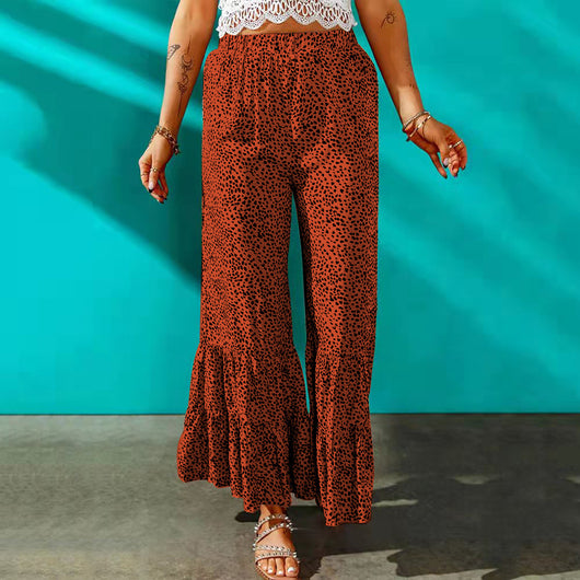 Pantalones Casuales Retro Ajustados con Cintura Elástica y Bota Acampanada - Image 23