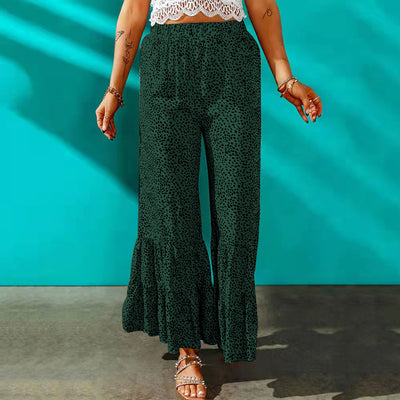 Pantalones Casuales Retro Ajustados con Cintura Elástica y Bota Acampanada - Image 27