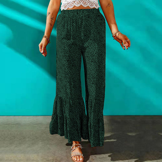 Pantalones Casuales Retro Ajustados con Cintura Elástica y Bota Acampanada - Image 27