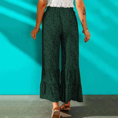 Pantalones Casuales Retro Ajustados con Cintura Elástica y Bota Acampanada - Image 28
