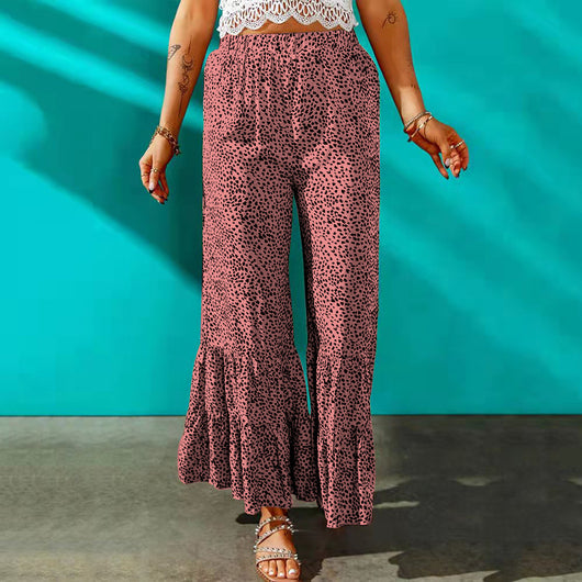 Pantalones Casuales Retro Ajustados con Cintura Elástica y Bota Acampanada - Image 29