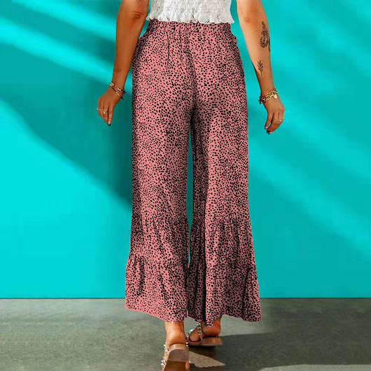 Pantalones Casuales Retro Ajustados con Cintura Elástica y Bota Acampanada - Image 32