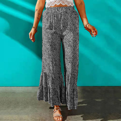 Pantalones Casuales Retro Ajustados con Cintura Elástica y Bota Acampanada - Image 33
