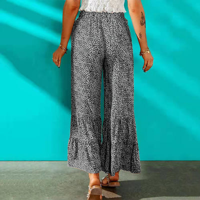 Pantalones Casuales Retro Ajustados con Cintura Elástica y Bota Acampanada - Image 36