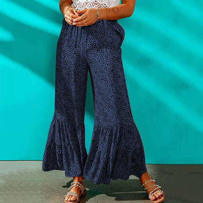 Pantalones Casuales Retro Ajustados con Cintura Elástica y Bota Acampanada - Image 37