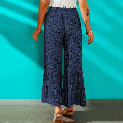 Pantalones Casuales Retro Ajustados con Cintura Elástica y Bota Acampanada - Image 40