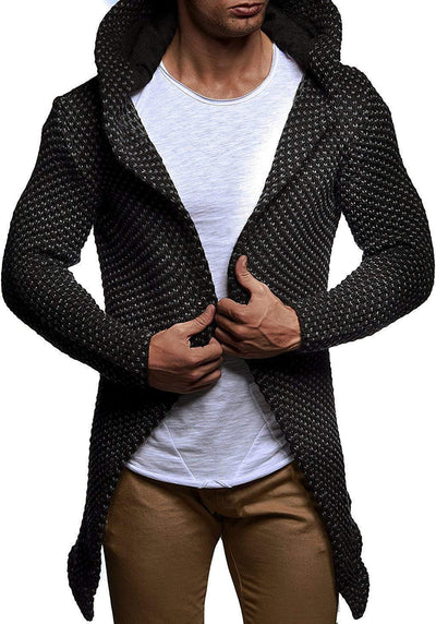 Cardigan Hoodie para Hombre - Suéter Abrigo Elegante