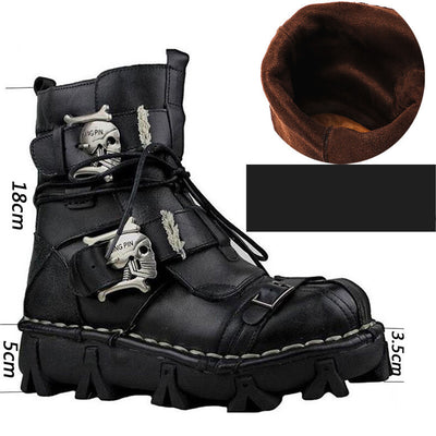 Botas Martin Altas de Cuero para Hombre - Estilo Casual y Resistente - Image 17