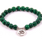 2020 Amazon Hot Explosion Natural Malachite Beaded Bracelet Lotus Buddha Head OHM Yoga Pendant Bracelet Ohm