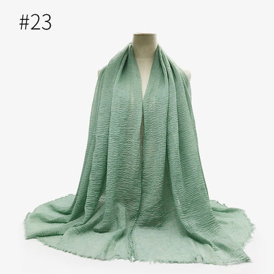 Pashmina de Algodón Suave con Flecos - Pañuelo Versátil para Mujer - Image 53