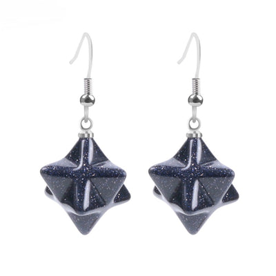 Aretes Estrella Merkaba de Cristal Natural Tallado - Image 22