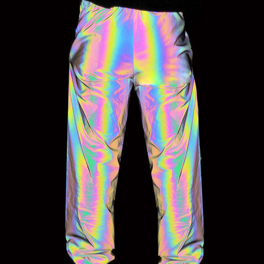 Pantalones Jogger Reflectantes de Siete Colores para Hombre - Estilo Hip Hop y Street Dance Unisex - Image 5