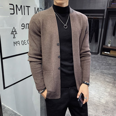 Suéter Slim Fit Cuello V Manga Larga para Hombre - Image 2