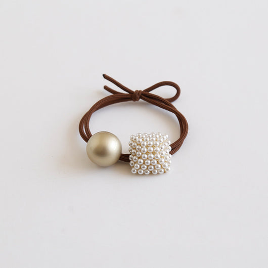 Elástico para Cabello Alloy Pearl Café - Image 7