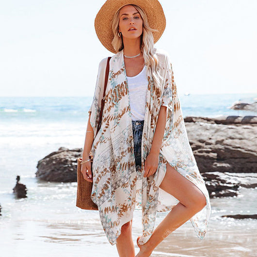 Chaqueta de Playa Suelta Protección Solar con Tul para Mujer - Image 9