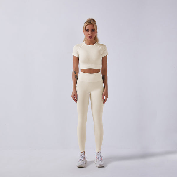 Conjunto Deportivo Mujer Yoga Sin Costuras - Diseño Seamless Ajustado