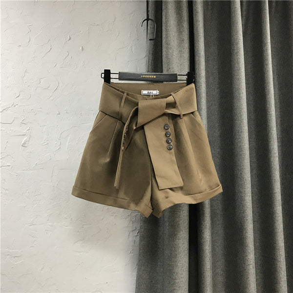 Shorts de Pierna Ancha Estilo Sastre