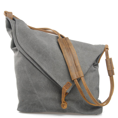Bolso Retro de Tela con Correa Cruzada