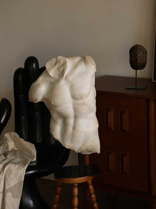 Busto Escultórico Masculino Estilo Clásico Antiguo - Ornamento de Fuerza y Belleza - Image 10