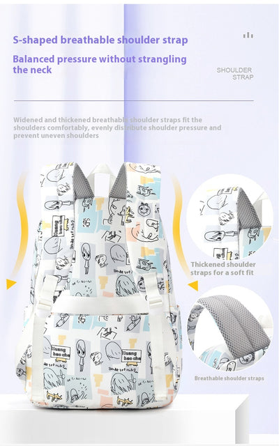 Mochila Escolar Impresa de Gran Capacidad para Estudiantes de Secundaria - Image 27
