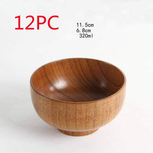 Cuenco de Madera de Azufaifa Estilo Japonés Natural - Image 15