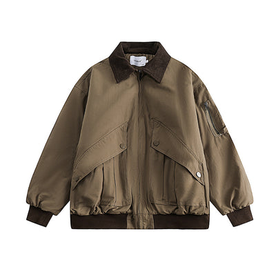 Abrigo de Algodón Cálido Unisex con Cuello de Solapa - Chaqueta Overol Versátil - Image 8