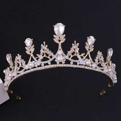 Juego de Corona y Aretes Nupcial Estilo Coreano - Image 3