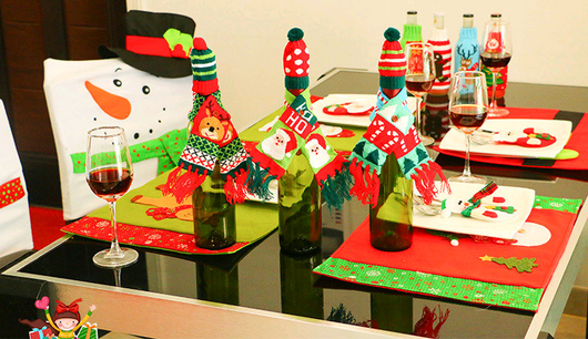 Juego de Botellas Decorativas Navideñas para Vino y Champagne - Image 10