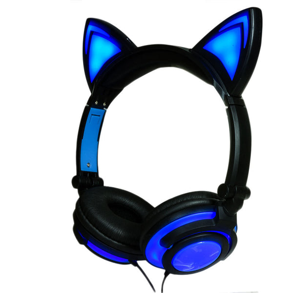 Audífonos Inalámbricos con Orejas de Gato Luminosas y Diseño Plegable