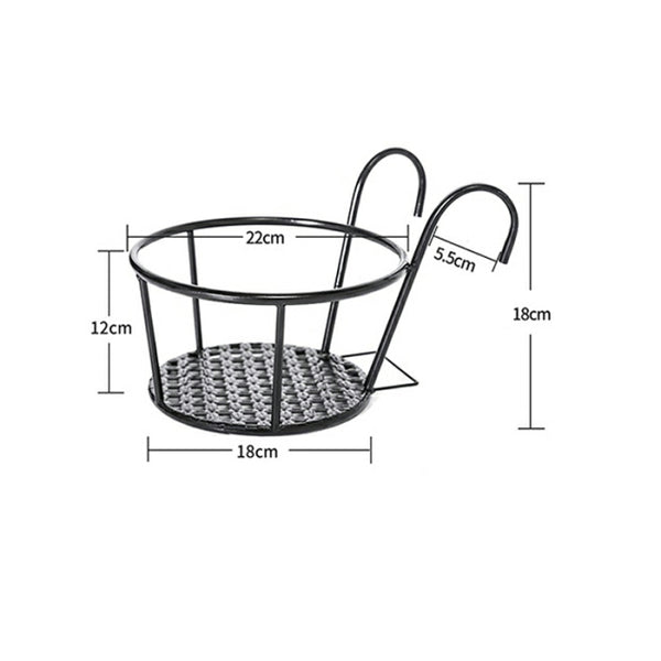 Soporte Metálico Chrome Negro para Macetas - Decoración de Exterior