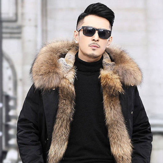 Chaqueta de Cuero para Hombre - Abrigo Otoño Invierno Largo - Image 5