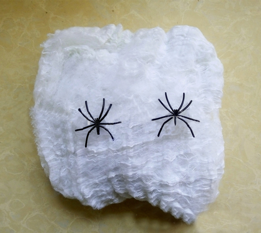 Telaraña de Algodón con Araña para Decoración de Halloween - Image 11