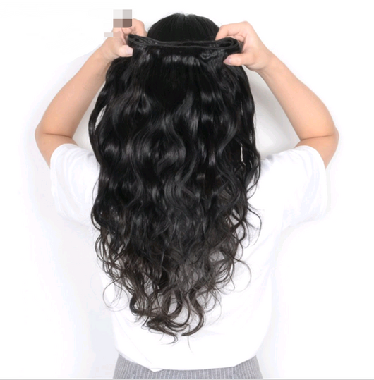 Extensiones de Cabello Humano Ondulado - Pack Bundle Cabello Natural Negro Azabache - Image 4