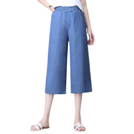 Pantalones Lyocell de Pierna Ancha Cintura Alta para Mujer - Image 4