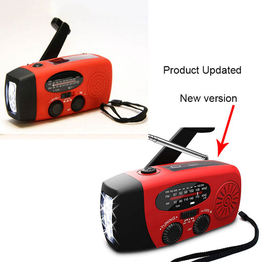 Radio Linterna Multifunción con Carga Solar y Manivela USB - Image 9