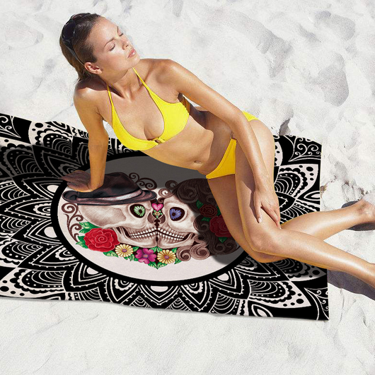 Toalla de Playa Cuadrada Microfiber Estampado Taro - Image 6