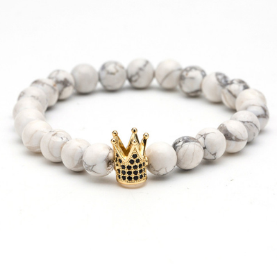 Pulsera de Cobre con Incrustación de Micro Corona y Circonita Blanca Natural - Image 15
