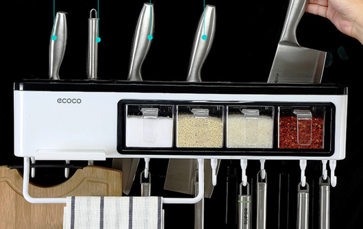 Organizador de Cocina Mural Multifuncional con Almacenamiento de Especias - Image 3