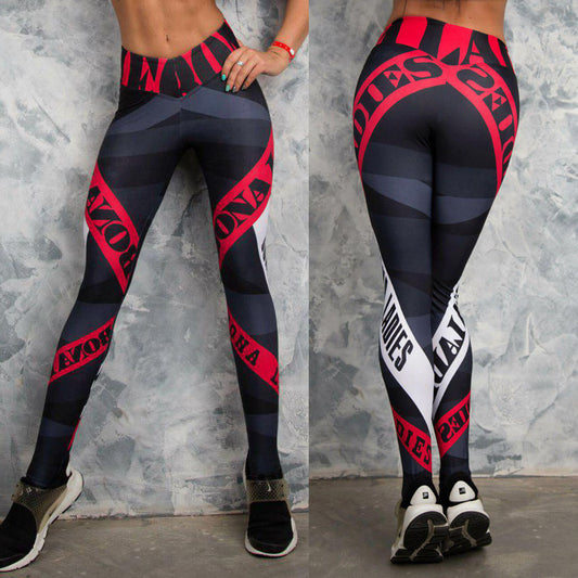 Mallas de Yoga con Estampado Alfabético