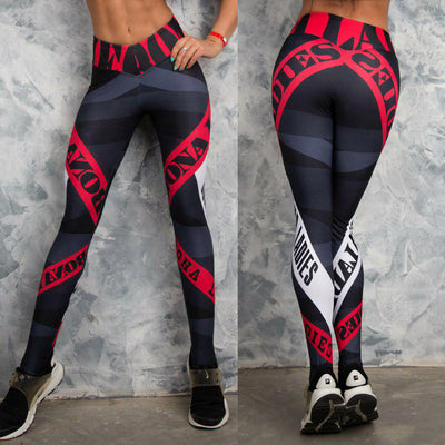 Mallas de Yoga con Estampado Alfabético