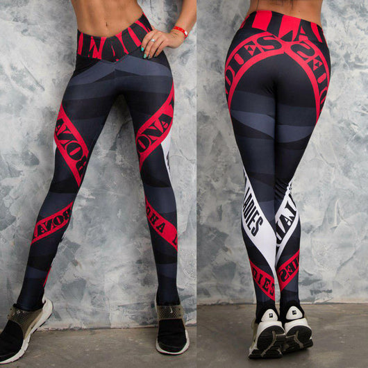 Mallas de Yoga con Estampado Alfabético