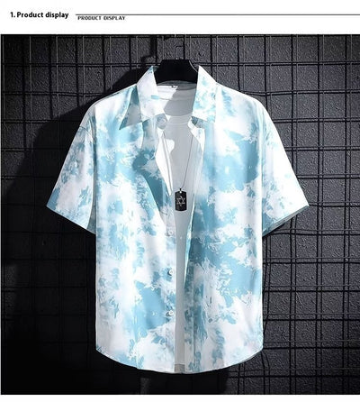 Camisa Estampada Transpirable Ice Silk para Hombre - Colección Premium Verano - Image 11