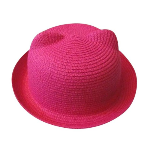 Sombrero de Paja Estilo Coreano con Orejas de Gato - Protección Solar Verano - Image 9
