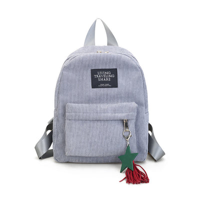 Mochila de Pana Casual para Estudiantes - Diseño Clásico y Resistente - Image 9