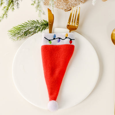 Set de Decoración Navideña: Sombrero y Tenedor Festivos - Image 17