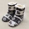 Botas de Interior Terciopelo Coral con Estampado