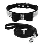 Collar y Correa para Perro y Gato de Cuero con Brillantes - Image 10